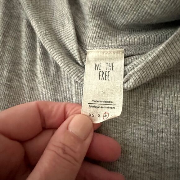 We the Free asymmetrical top in grey, Size M, loose fit.  Great condition. - Picture 3 of 3